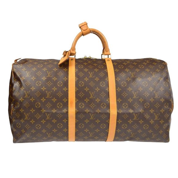 Louis Vuitton Keepall 60 Travel Handbag Purse Monogram Canvas Leather - Picture 1 of 13